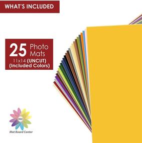 img 1 attached to 🎨 Pack of 25, 11x14 Uncut Mat Boards by Mat Board Center - White Core - Assorted Colors - Full Sheet - for DIY, Frames, Pictures, Photos, Crafts - Enhancing SEO