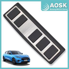 img 4 attached to 🚗 AOSK Mustang Mach-E Foot Rest Dead Pedal Cover: Non-Slip, Performance Upgrade, Anti-Slip Accelerator Pedal Replacement