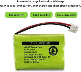 img 1 attached to 📞 27910 Cordless Telephone Battery - Compatible with AT&amp;T 89-1323-00-0, Motorola SD-7501, RadioShack 23-959, 23-894 - Ni-MH 3.6V Battery Pack of 2