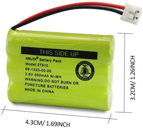 img 3 attached to 📞 27910 Cordless Telephone Battery - Compatible with AT&amp;T 89-1323-00-0, Motorola SD-7501, RadioShack 23-959, 23-894 - Ni-MH 3.6V Battery Pack of 2