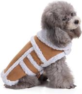 🐶 bwogue shearling fleece dog jacket - warm winter coat for small to medium breed dogs logo