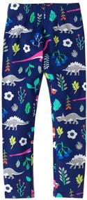 img 4 attached to Roar in Style: Bleubell Girls Leggings – Adorable Dinosaur Printed Clothing for Trendy Girls