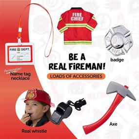 img 2 attached to 🔥 Authentic Born Toys Fireman Costume Firefighter: Ignite Imaginations with Realistic Role Play