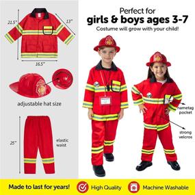 img 3 attached to 🔥 Authentic Born Toys Fireman Costume Firefighter: Ignite Imaginations with Realistic Role Play