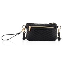img 3 attached to 👜 Itzy Ritzy Boss Pouch: Wristlet, Crossbody and Belt Bag with 6 Card Slots & 2 Zippered Pockets, Jetsetter
