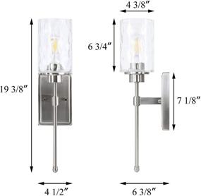 img 1 attached to 🚿 Modern Bathroom Vanity Light with Glass - XiNBEi Lighting Wall Sconce 1 Light Sconces in Brushed Nickel Finish (XB-W1227-BN)