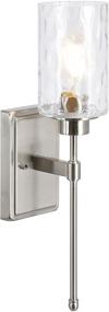 img 2 attached to 🚿 Modern Bathroom Vanity Light with Glass - XiNBEi Lighting Wall Sconce 1 Light Sconces in Brushed Nickel Finish (XB-W1227-BN)