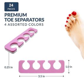 img 2 attached to 💅 Toe Separators Set - Premium Pedicure Kit 24 PCS - Ultra Soft & Durable Two Tone ZMOI