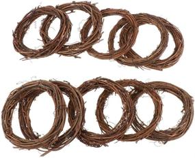 img 3 attached to 🌿 10pcs Natural Rattan Vine Ring Grapevine Wreath for Crafts, Decor, Doors, Houses, Holidays - Round Shape