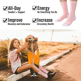 img 1 attached to 🧦 Dovava Dri-tech Compression Crew Socks (4 or 6 Pairs) - Enhanced Comfort, Anti-Blister, and Boosted Circulation