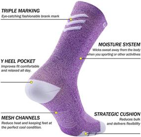 img 2 attached to 🧦 Dovava Dri-tech Compression Crew Socks (4 or 6 Pairs) - Enhanced Comfort, Anti-Blister, and Boosted Circulation