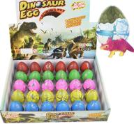 🐣 yeelan dinosaur eggs toy: 30pcs hatching growing dino dragon set for children - colorful crack, large size pack included логотип