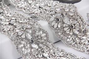 img 3 attached to Trlyc Elegant Crystal Wedding Belt: All-Round Beading Bridal Sash with Jeweled Rhinestone Design