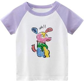 img 1 attached to Kivors Strawberry Short Sleeve Crewneck T Shirts Girls' Clothing