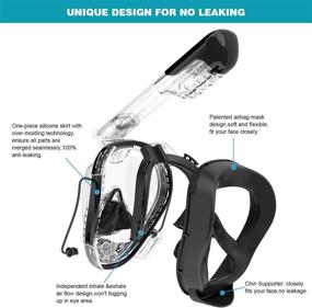 img 2 attached to 🤿 SFUN Full Face Snorkel Mask – Top-notch Snorkeling Mask for an Incredible Experience