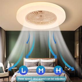 img 3 attached to LCiWZ Modern Ceiling Fan with Lights - 23 In, 72W LED Ceiling Fan With Remote Control, Dimming 3-Color 1/2H Timer, 3-Speed Indoor Low Profile Ceiling Fan - Perfect for Bedroom, Kitchen, Children's Room