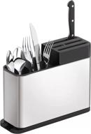 🍴 stainless steel cutlery drainer with knife slot & draining - kitchen utensil holder for dining, gift логотип