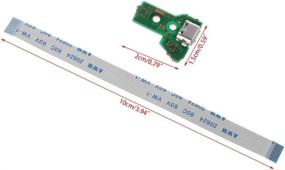 img 2 attached to 🎮 Sony PlayStation 4 PS4 Controller USB Charging Port Socket Board JDS-040 + 12 Pin Ribbon Cable