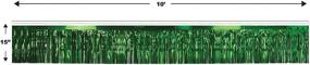 img 3 attached to 🎉 Beistle Green Metallic Plastic Tinsel Fringe Drape Curtains Photo Booth Backdrop Hanging Decorations for Engagement, Baby Shower, Christmas, Anniversary, Wedding, Birthday Parties - 6 Piece Set, 15" x 10'
