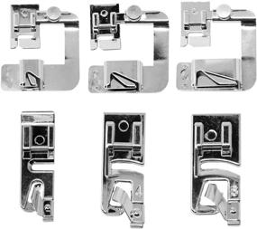 img 4 attached to 🧵 Versatile Rolled Hem Presser Foot Set for Brother, Singer & Janome Sewing Machines - 6 Sizes, Wide and Narrow Hemming Pressure Feet
