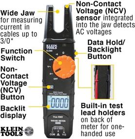 img 2 attached to 🔌 Klein Tools CL360 CL360 Electrical Tester with Open Jaw Fork Non-Contact Voltage Meter – TRMS Technology, Case, Test Leads, and Batteries Included