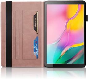 img 2 attached to 📱 Samsung Galaxy Tab S6 Lite 10.4" 2020 Case - Slim PU Leather Flip Case with Card Slot & Pencil Holder - Rose Gold