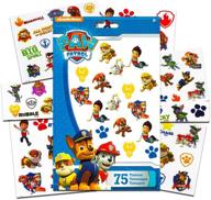 🐾 75-piece set of temporary paw patrol tattoos for kids logo