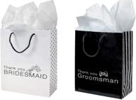 bridesmaid groomsman wedding gift bags logo