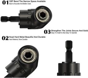 img 2 attached to GUYINOYI Adapter 360°Rotatable 105°Right Attachment Tools & Equipment