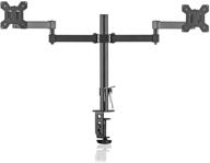 bracwiser dual fully adjustable monitor arm stand mount fits two screen 13-27 inch 22lbs for monitor computer screen 13 15 17 19 20 22 23 24 26 27 inch vesa 75 100 (md7442) logo