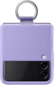 img 4 attached to 🌸 Lavender Silicone Protective Case with Ring for Samsung Galaxy Z Flip 3 - Heavy Duty, Shockproof, US Version