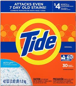 img 4 attached to 🧺 Tide Original HE Turbo Powder Laundry Detergent, 30 Loads, 42 Oz" - "Tide Original HE Turbo Powder Laundry Detergent, 30 Loads, 42 Oz