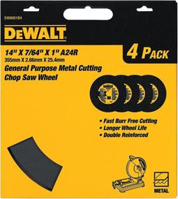 img 1 attached to 🔪 DEWALT DW8001B4 14-Inch Metal Cutting Wheel for Chop Saw: Premium Efficiency and Precision