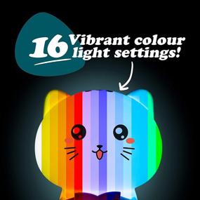 img 3 attached to Rechargeable Silicone Cat Night Light for Kids with Remote Control | Cute 16-Color Cat 🐱 Lamp | Portable Kids Night Light for Boys & Girls | Auto Shut Off Timer Included