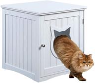 multi-functional cat house side table: nightstand, litter box furniture, and pet crate in one! logo