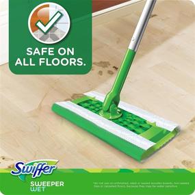 img 2 attached to 🧹 12 Count Swiffer Sweeper Wet Mopping Pad Refills - Open Window Scent, White & Fresh