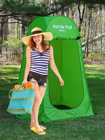 img 2 attached to 🚿 GigaTent Pop Up Pod Changing Room Privacy Tent – The Ultimate Outdoor Shower Tent, Camp Toilet, and Rain Shelter for Camping & Beach – Lightweight, Sturdy, and Foldable with Easy Set Up – Including a Convenient Carry Bag