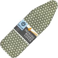 🧺 premium ironing board cover and pad: silicone coated, extra heavy duty thick padding, heat reflective, elastic edge - standard size 15x54 inch (dots green) logo