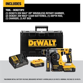 img 3 attached to 🔨 Dewalt DCH273P2 Rotary Hammer with Brushless Feature and High Capacity Batteries