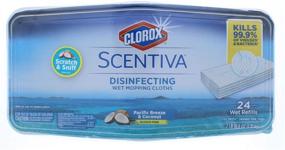 img 4 attached to 🧼 Clorox Scentiva Disinfecting Wet Mopping Cloths 32034: White Cleaning Power at Its Best