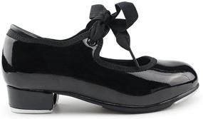 img 1 attached to 👠 MSMAX Patent Character Flexible Little Girls' Shoes: Simplify Style and Comfort