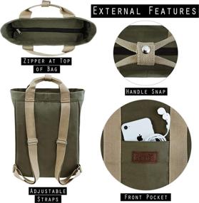 img 1 attached to 🎒 Dejaroo Canvas Backpack Laptop Bag: Stylish and Functional Carry-All for Laptops