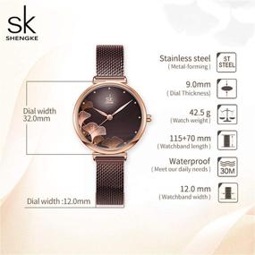 img 2 attached to ⌚ Часы Shengke для женщин в стиле кэжуал - роскошные аналоговые кварцевые часы с металлическим ремешком итальянского плетения для женщин