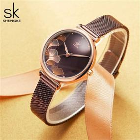 img 1 attached to ⌚ Часы Shengke для женщин в стиле кэжуал - роскошные аналоговые кварцевые часы с металлическим ремешком итальянского плетения для женщин