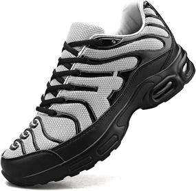 img 4 attached to Ugmikdo Men's Walking Shoes: Lightweight 👟 Running Sneakers for Fashionable Athletic Tennis Gym Workout