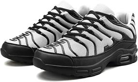 img 2 attached to Ugmikdo Men's Walking Shoes: Lightweight 👟 Running Sneakers for Fashionable Athletic Tennis Gym Workout