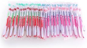 img 1 attached to Convenient & Affordable 148-Pack Multi Color Toothbrushes - Individually Packaged, High Quality, Large Head, Medium Bristle - Disposable Bulk Deal