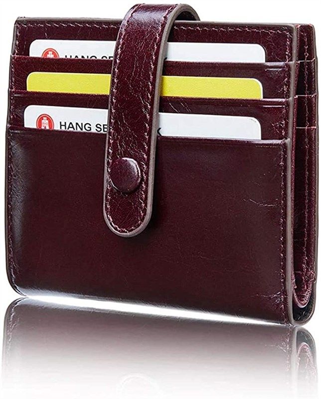 leather blocking wallets minimalist winered 로고