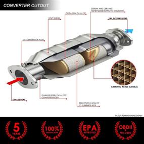 img 2 attached to 🚘 DNA Motoring OEM-CONV-008: Factory Style Catalytic Converter Exhaust Header Replacement for 11-16 Cruze / 12-17 Sonic 1.8L - High Compatibility & Quality