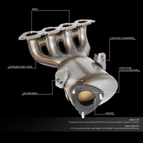 img 3 attached to 🚘 DNA Motoring OEM-CONV-008: Factory Style Catalytic Converter Exhaust Header Replacement for 11-16 Cruze / 12-17 Sonic 1.8L - High Compatibility & Quality